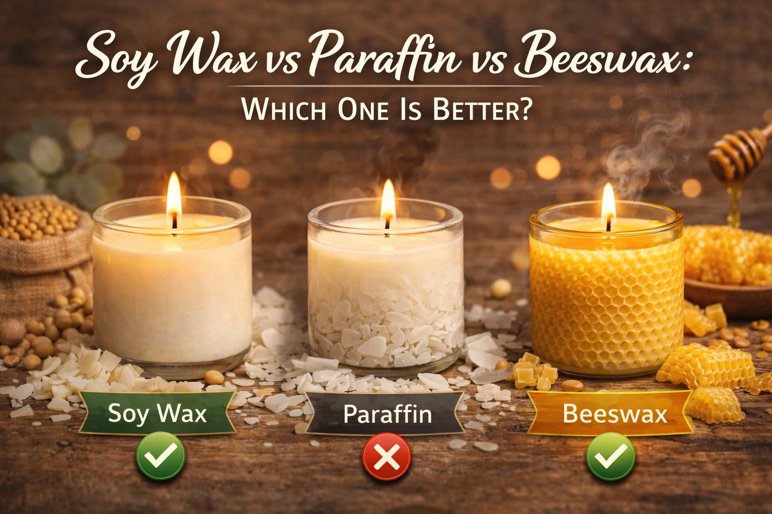 Soy Wax vs Paraffin vs Beeswax: Which One Is Better?